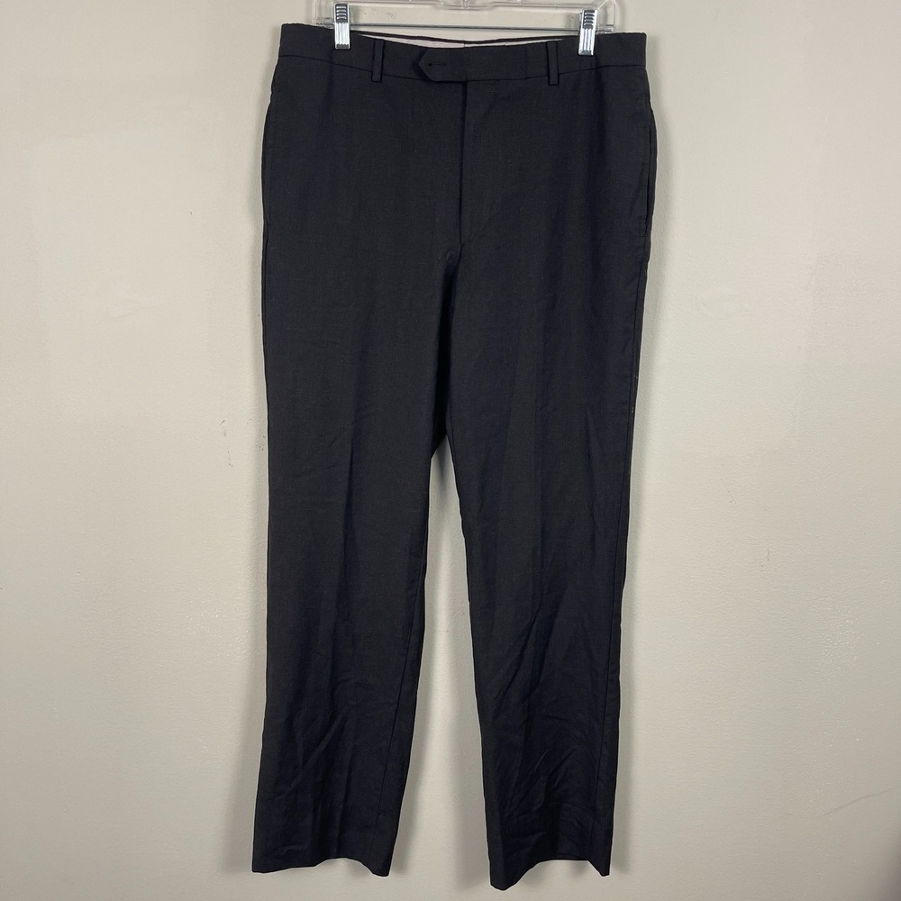 Pronto Uomo Dress Pants‎ Mens 34x31 Black Wool